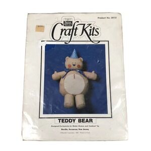 BETTER HOMES AND GARDEN CRAFT KIT TEDDY BEAR BIRTHDAY HAT By BUCILLA #28132